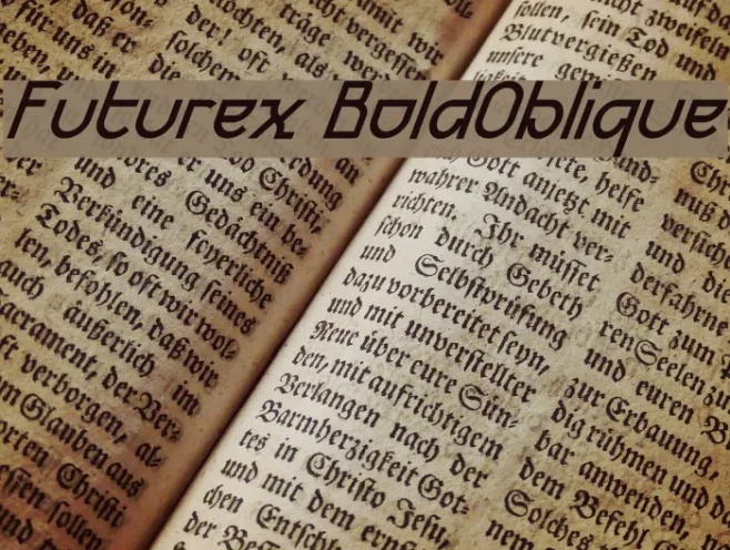 Futurex BoldOblique Example 3