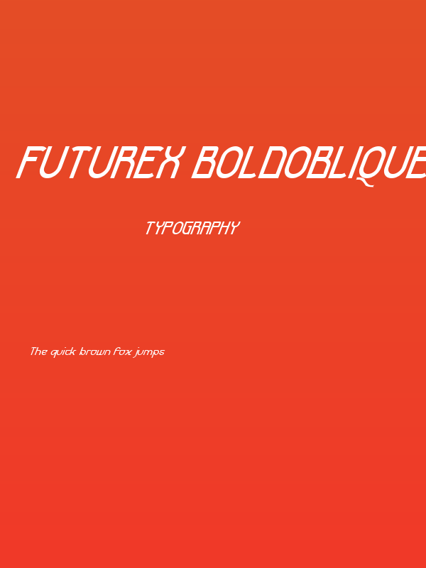 Futurex BoldOblique Poster