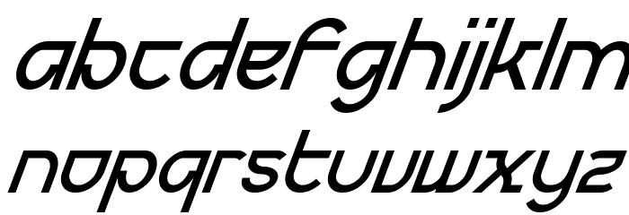 Futurex BoldOblique Font LOWERCASE