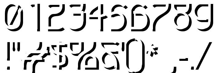 Futurex Embossed Font OTHER CHARS