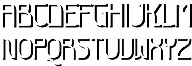 Futurex Embossed Шрифта ВЕРХНИЙ