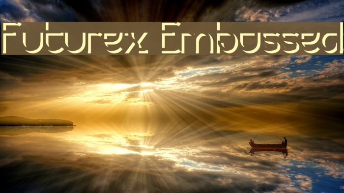 Futurex Embossed Font examples
