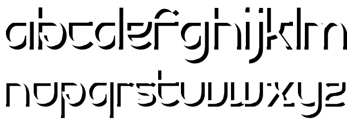 Futurex Embossed Font LOWERCASE