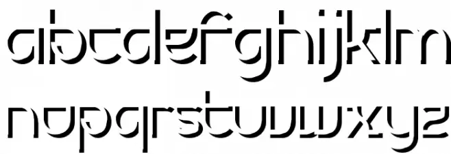 Futurex Embossed Font LOWERCASE