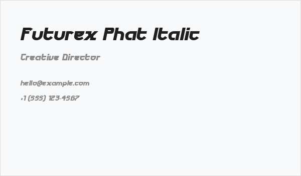 Futurex Phat Italic Business Card