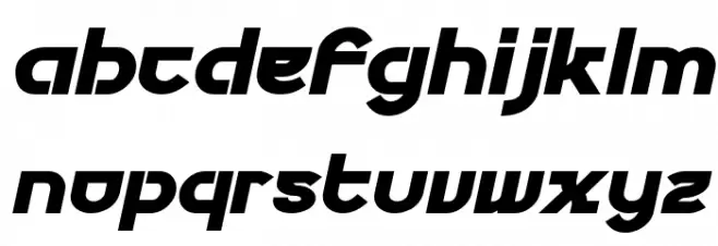 Futurex Phat Italic फ़ॉन्ट लोअरकेस