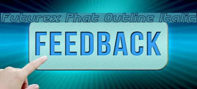 Futurex Phat Outline Italic Example 2