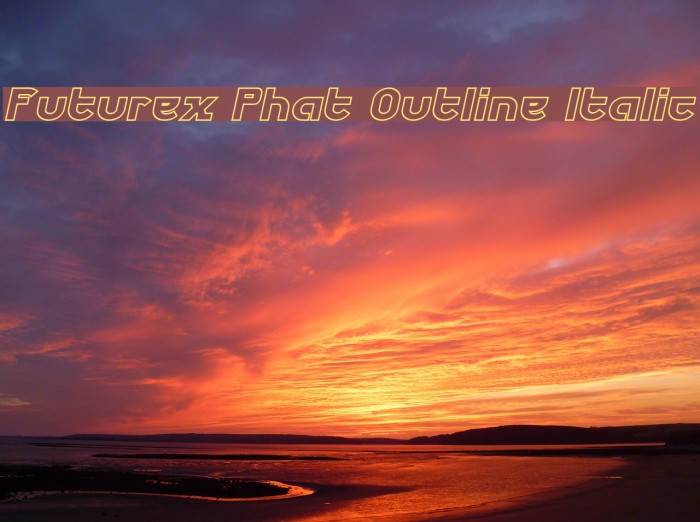 Futurex Phat Outline Italic Font examples