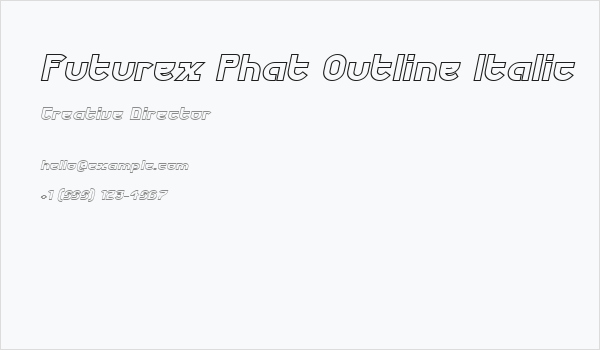 Futurex Phat Outline Italic Business Card