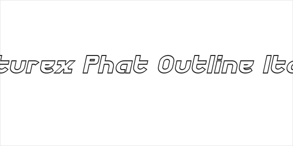 Futurex Phat Outline Italic Logo