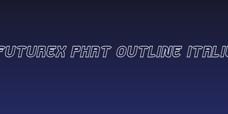 Futurex Phat Outline Italic Social Header