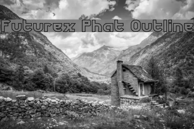 Futurex Phat Outline Font examples