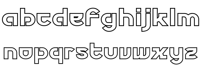 Futurex Phat Outline Font LOWERCASE