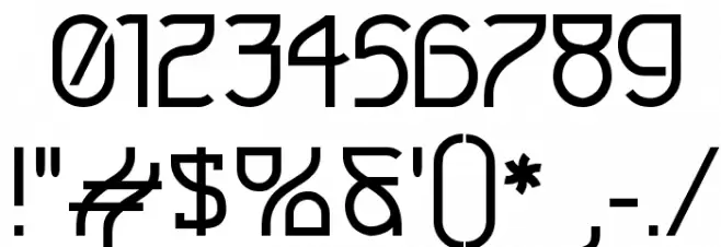 Futurex Slab フォント その他の文字