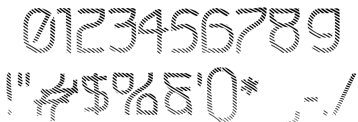 Futurex Striped Font OTHER CHARS
