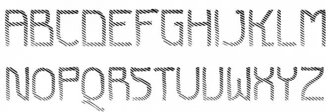 Futurex Striped Font Litere mari