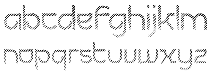 Futurex Striped Font LOWERCASE