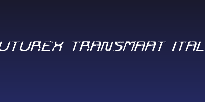 Futurex Transmaat Italic Social Header
