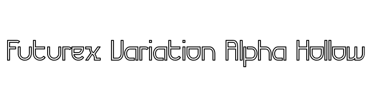 Futurex Variation Alpha Hollow  font caratteri gratis
