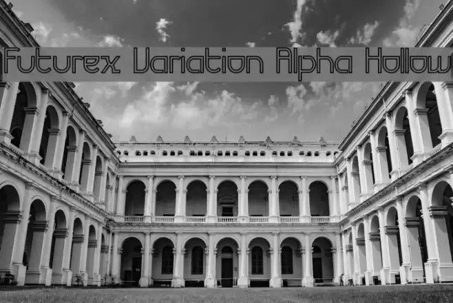 Futurex Variation Alpha Hollow Шрифта examples