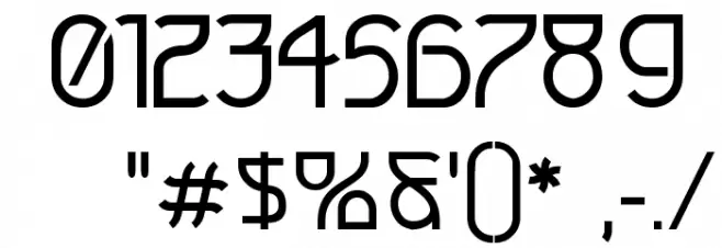 Futurex Variation Alpha Шрифта ДРУГИЕ символов