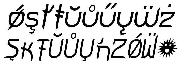 FuturexVariationSwishExtrasOblique Font OTHER CHARS