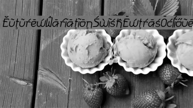 FuturexVariationSwishExtrasOblique フォント examples