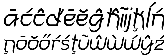 FuturexVariationSwishExtrasOblique Font LOWERCASE