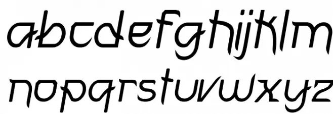 FuturexVariationSwishOblique Schriftart Kleinbuchstaben