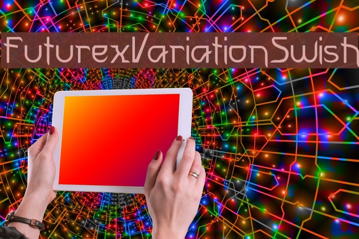 FuturexVariationSwish Font examples