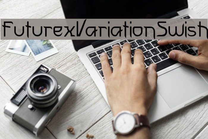 FuturexVariationSwish Font examples