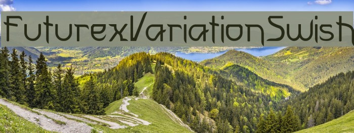 FuturexVariationSwish Font examples