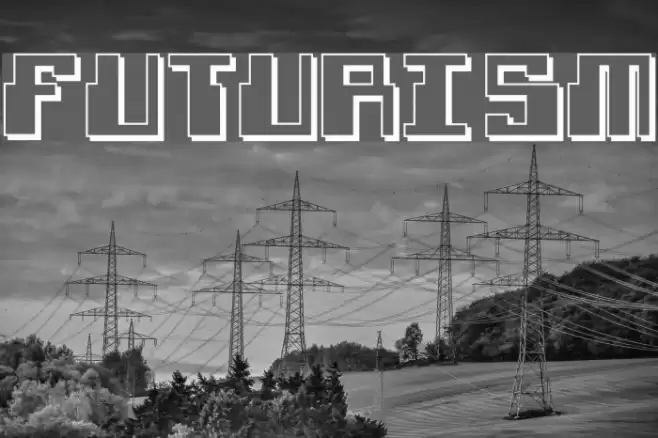Futurism Schriftart examples