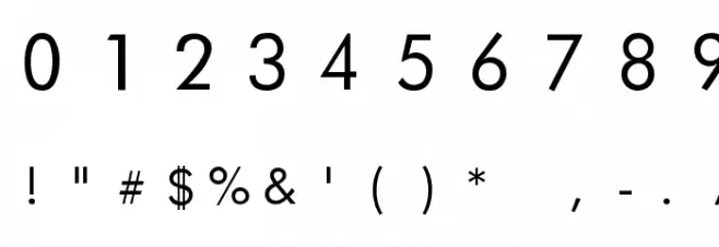 Futurist Fixed-width フォント その他の文字