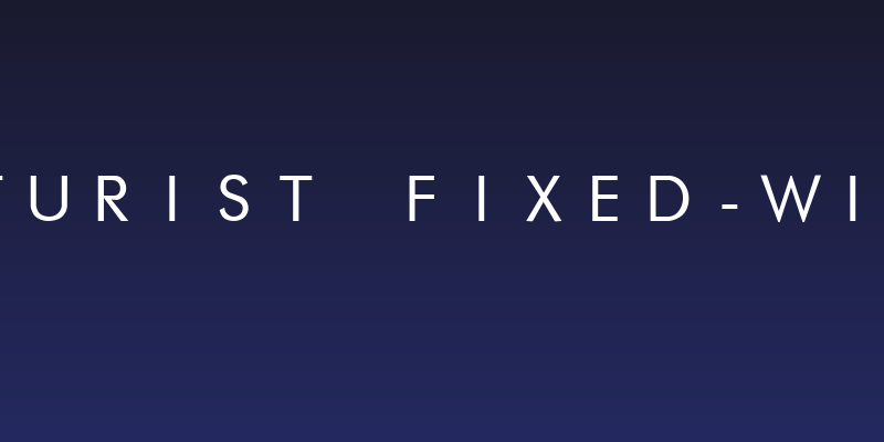 Futurist Fixed-width Social Header