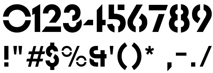 FuturistStencil Font OTHER CHARS
