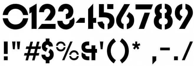 FuturistStencil Font OTHER CHARS