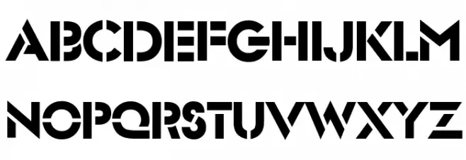 FuturistStencil Font LOWERCASE