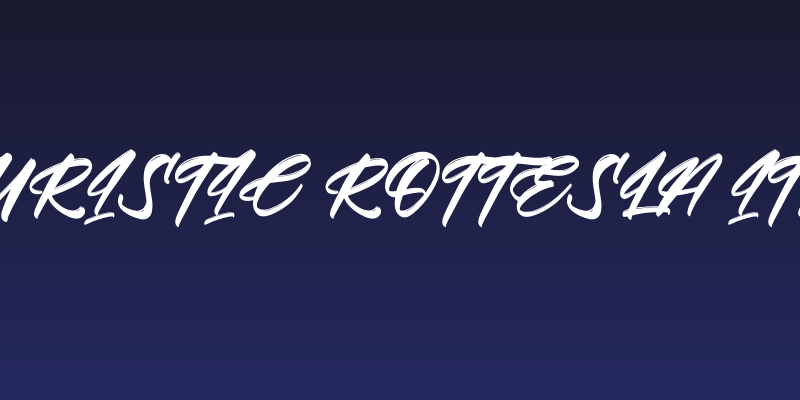 Futuristic Rottesla Italic Social Header