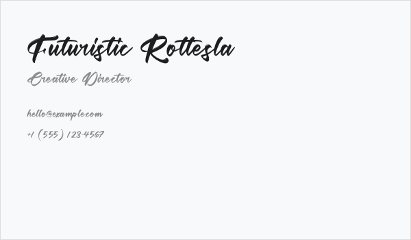 Futuristic Rottesla Business Card