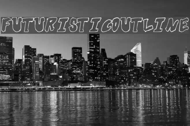 FuturisticOutline Шрифта examples