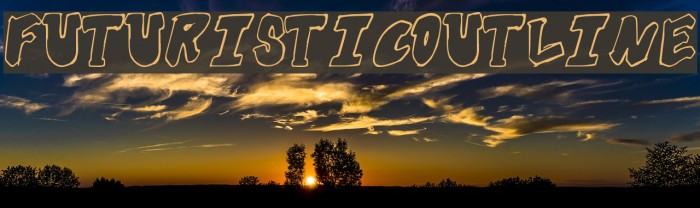 FuturisticOutline Font examples