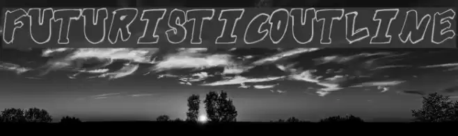 FuturisticOutline Шрифта examples