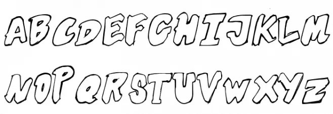 FuturisticOutline フォント 小文字