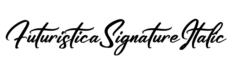 Futuristica Signature Italic  Descarca Fonturi Gratis