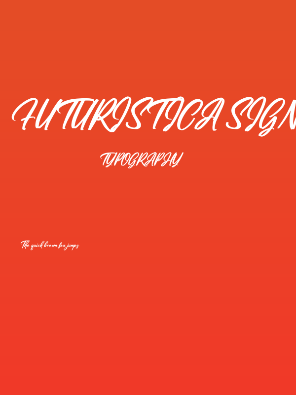 Futuristica Signature Italic Poster