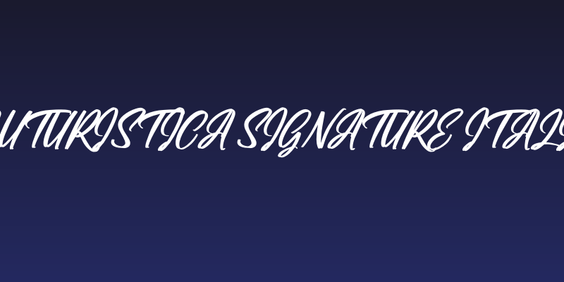 Futuristica Signature Italic Social Header