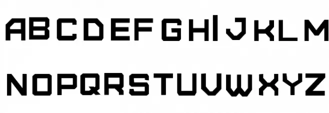 Futuristica Шрифта ВЕРХНИЙ