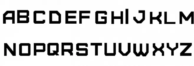 Futuristica Caratteri MINUSCOLO