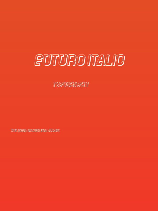 Futuro Italic Poster